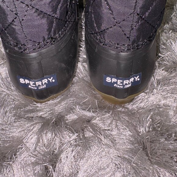 Sperry Girls Youth Top-Sider Saltwater Duck Boot Black Size 3M NEW TK163618 - Picture 5 of 6